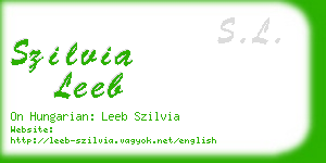 szilvia leeb business card